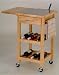 Home Styles Kitchen Cart with Granite Insert Top and Drop Leaf