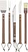 LamsonSharp Classic Rosewood Bbq 5-Piece Set (Turner, Fork, Tongs, Knife & Brush)