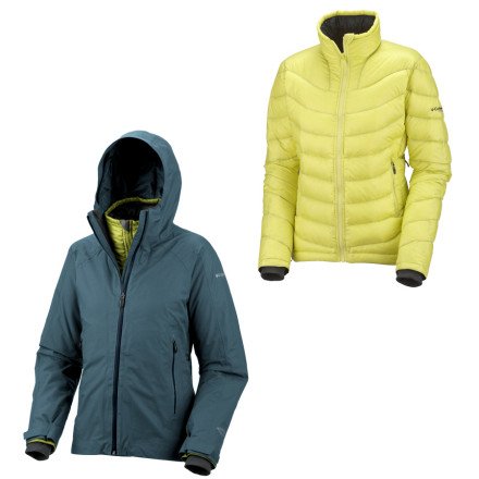 Columbia Women's Frosty Forest Parka,Tidewater/Bolt,X-Small