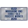 New " Usa Margarine And Edible Oils Process Worker " License Plate Occupations