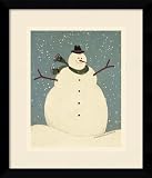 Snowman Framed Art Print by Warren Kimble, 12.74 in. x 14.87 in. Framed