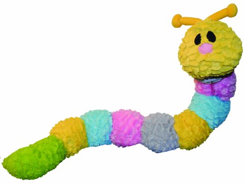 Patchwork Pet Pastel Caterpillar 20-Inch Squeak Toy for Dogs