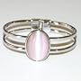 Silver Tone Bangle Bracelet (UBB-028)