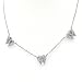 14k Diamond Butterfly Necklace in White Gold
