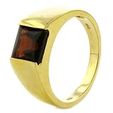 14K 7x7 Garnet Ring