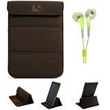 Brown Nubuck Cover Sleeve Carrying Case can easily be converted to a stand  ....