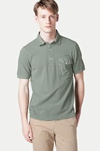 Short Sleeve Vintage Wash Polo With Woven Trim