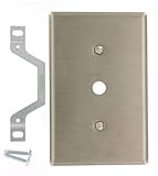 Leviton SSJ11-40 1-Gang, 1-Phone/Cable Strap Mount 0.406-Inch Diameter Stainless Steel, Midway Size 
