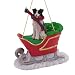 Border Collie Dog in Sleigh Christmas Ornament New
