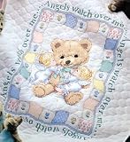 Hugs n Kisses Quilt Stamped Cross Stitch Kit, Craft Kit
