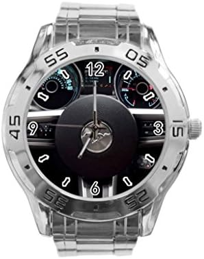 Ford Mustang Steering Wheel Custom stainless steel men's watch HOT sport watch