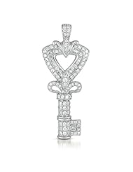 14K White Gold 1.46cttw Round Diamond Pendant