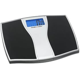 Health o Meter HDM690DQ-95 Weight Tacking Scale, Black / Silver Metallic with Backlit Display (Weighs up to 380lbs)