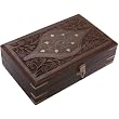 Wood Crafts Brass Work Jewelry Gift Boxes (wc434)