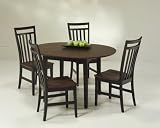 5-Piece Dining Room Furniture Set in Black and Cherry - 8851763180