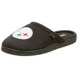 Reebok Mens Pittsburgh Steelers NFL Slippers,Black/White/Gold,Medium