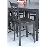 Contemporary Counter Height Window Pane Chair [Set of 2] Finish: Ebony