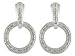 PLATINUM OVER STERLING SILVER DIAMOND ACCENT CIRCLE DROP EARRINGS