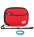 Mini Glove Camera Case for Nikon Coolpix S Series (Red) + SumacLife Wisdom Courage Wristband