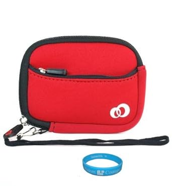 Mini Neoprene Camera case for Panasonic Lumix DMC-TZ10 DMC-ZS7 DMC-ZS5 DMC-ZS3 Lumix DMC-ZS1 MC-ZR1 DMC-ZR3, Red