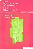 La Revue psychanalyse et Enfance du centre Alfred Binet, num�ro 31 - D�cembre 2002 : L'Entr�e dans l'adolescence