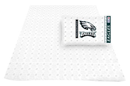Philadelphia Eagles NFL Locker Room Full Jersey Bed Sheet and Pillowcase Set