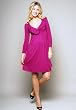 The Olian Rayon Knit Ruffle Neck Dress