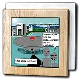 Review 3dRose LLC  / Aliens Have Landed - 6 Inch Tile Napkin Holder