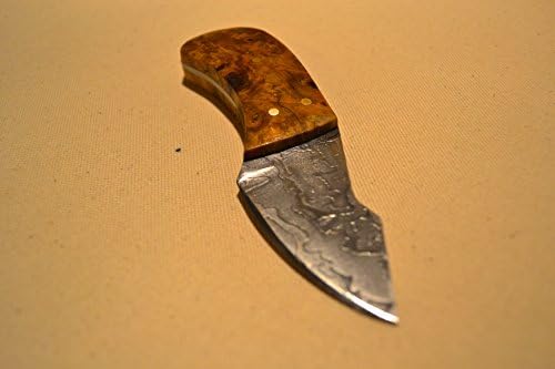2.5" Hand Forged Damascus Utility Everyday Knife with Stabilized Handle
