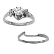 14K White Gold Wedding Set - 0.52 Ct.