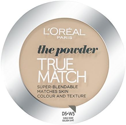 L'Oreal True Match Powder D5 W5 Golden Sand for Women, 9 Gram by L'Oreal