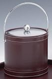 Review Kraftware  / Kraftware 51068 Stitched Burgundy 3 Quart Ice Bucket with Bale Handle, Bands and Metal Cover