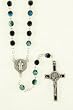 St. Benedict Rosary with 4mm AB Black or Clear Beads and 17" Length - MADE IN ITALY