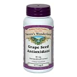 Nature's Wonderland Grape Seed Antioxidant Supplement Capsules, 60 mg, 30-Count Bottles (Pack of 3)