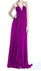 Chiffon/Tulle Crystal Beaded Halter Evening Dress/Bridesmaid Dress/Prom Dress/Party Dress 