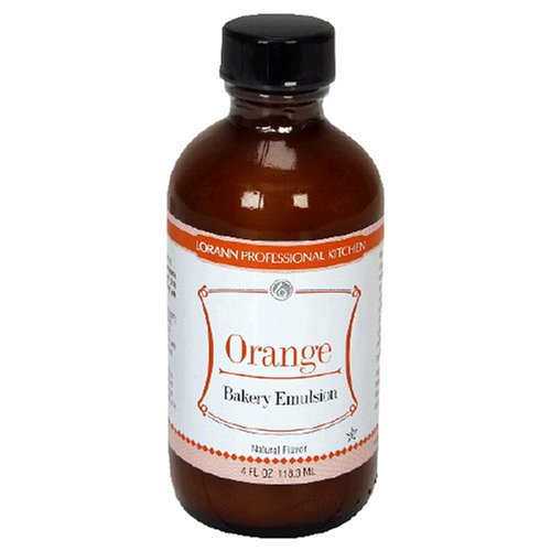 LorAnn Bakery Emulsions, Orange Bakery Emulsion, 4-Ounce Bottles (Pack of 5) by LorAnn Oils