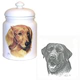 Labrador, Black Cookie Jar, Porcelain by Rosalinde