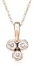 14k Rose Gold Milgrain 3-Stone Diamond Bezel Set Pendant (.09 cttw, J Color, I2 Clarity), 18
