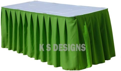 14 Foot Pleated Apple Green Table Skirt (Polyester)