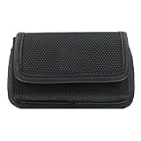 Horizontal Black Velcro Carrying Case Holster Cover Side Pouch with Belt Loop and Metal Clip for Sprint Motorola TITANIUM - Motorola XPRT - Sprint ZTE Fury N850 - Straight Talk LG Optimus Black - T-Mobile Dell Venue Pro - HTC HD2 - HTC HD7 - HTC Radar 4G - LG Doubleplay Flip 2 - T-Mobile LG myTouch Maxx Touch E739 - Motorola CLIQ 2 - myTouch 4G Slide - Nokia Lumia 710 Sabre - Samsung Galaxy S 4G -