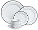 Noritake Regina Platinum 20-Piece Dinnerware Place Setting, Service for 4