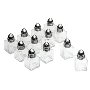 Tablecraft Products Mini Salt & Pepper Shakers, Set of 12