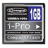 Electronics : Integral 1GB 100x High Speed I-Pro Compact Flash Cards