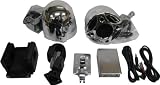 shark SHKCYCKLEKITBLT snowmobile motorcycle yacht marine audio 2 bullet 3.5 inch speakers+amp +free mirror Bracket for phone