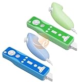 Blue & Green Soft Silicone Skin Case Cover For Nintendo Wii Remote & Nunchu ....