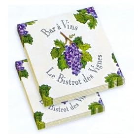 Jill Butler Grape Bar a Vins Cocktail Napkins, 20 Count by Jill Butler
