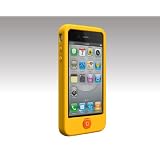 ワケあり！超特価！！ 【イエロー】カラーシリコン iPhone4,iPhone4S専用 ケース（カバー）ホームボタンが便利！
