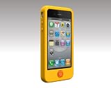 「ワケあり!超特価!! 【イエロー】カラーシリコン iPhone4,iPhone4S専用 ケース(カバー)ホームボタンが便利!」の画像