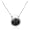 10k White Gold Black Diamond Solitaire Pendant (1/2 cttw)