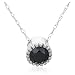 10k Choice of White or Yellow Gold Black Diamond Solitaire Pendant (1/2 cttw)